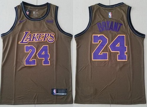 Los Angeles Lakers #24 Kobe Bryant Brown Icon Sponsor Swingman Jersey