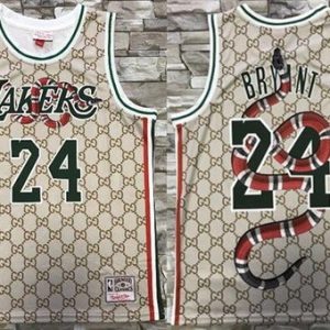 Los Angeles Lakers #24 Kobe Bryant Gray Mamba Hollywood Classic Printed Jersey