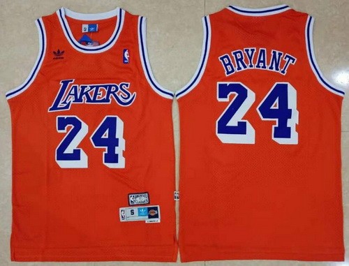 Los Angeles Lakers #24 Kobe Bryant Orange Throwback Swingman Jersey