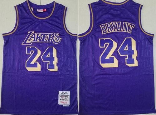 Los Angeles Lakers #24 Kobe Bryant Purple 1996 Hardwood Classics Swingman Jersey