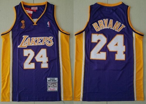 Los Angeles Lakers #24 Kobe Bryant Purple 2008 Champions Swingman Jersey
