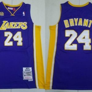 Los Angeles Lakers #24 Kobe Bryant Purple 60th Throwback Swingman Jersey