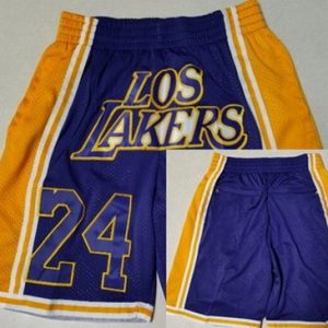 Los Angeles Lakers #24 Kobe Bryant Purple Just Don Shorts
