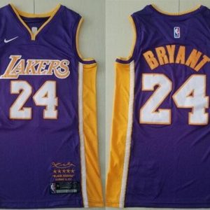Los Angeles Lakers #24 Kobe Bryant Purple Retire Limited Swingman Jersey
