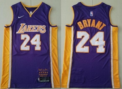 Los Angeles Lakers #24 Kobe Bryant Purple Retire Limited Swingman Jersey
