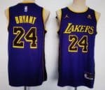 Los Angeles Lakers #24 Kobe Bryant Purple Statement Icon Sponsor Swingman Jersey
