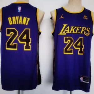 Los Angeles Lakers #24 Kobe Bryant Purple Statement Icon Sponsor Swingman Jersey