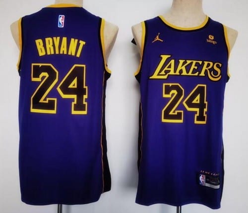 Los Angeles Lakers #24 Kobe Bryant Purple Statement Icon Sponsor Swingman Jersey