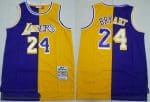 Los Angeles Lakers #24 Kobe Bryant Purple Yellow Split Throwback Swingman Jersey