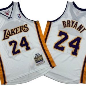 Los Angeles Lakers #24 Kobe Bryant White 2009 Throwback Swingman Jersey