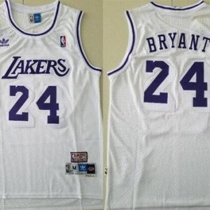 Los Angeles Lakers #24 Kobe Bryant White Hollywood Classic Throwback Swingman Jersey