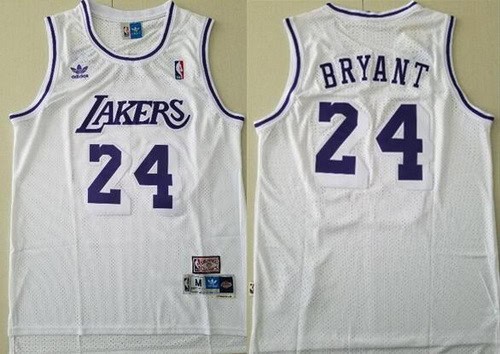 Los Angeles Lakers #24 Kobe Bryant White Hollywood Classic Throwback Swingman Jersey
