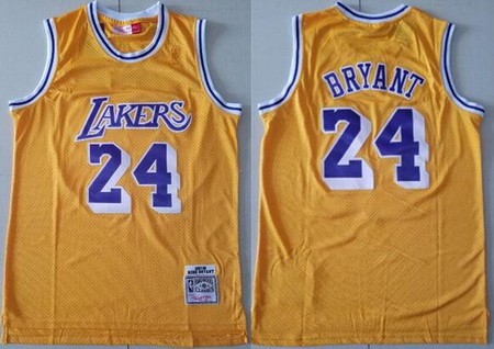 Los Angeles Lakers #24 Kobe Bryant Yellow 2007 Hollywood Classic Swingman Jersey