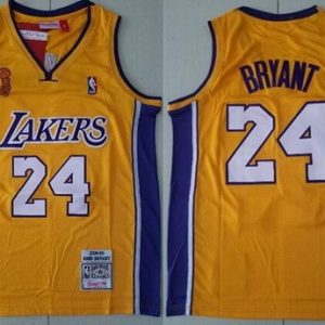 Los Angeles Lakers #24 Kobe Bryant Yellow 2008 Champions Swingman Jersey