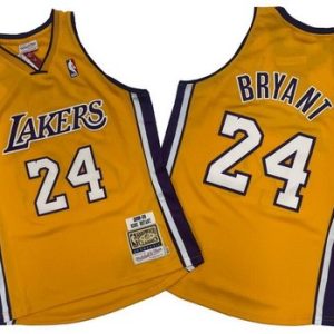 Los Angeles Lakers #24 Kobe Bryant Yellow 2008 Throwback Swingman Jersey