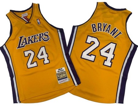 Los Angeles Lakers #24 Kobe Bryant Yellow 2008 Throwback Swingman Jersey
