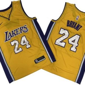 Los Angeles Lakers #24 Kobe Bryant Yellow 2021 Icon Swingman Jersey