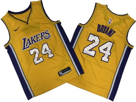 Los Angeles Lakers #24 Kobe Bryant Yellow 2021 Icon Swingman Jersey