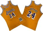 Los Angeles Lakers #24 Kobe Bryant Yellow 60th 2007 Throwback Swingman Jersey