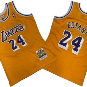 Los Angeles Lakers #24 Kobe Bryant Yellow 60th 2007 Throwback Swingman Jersey