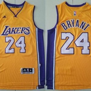 Los Angeles Lakers #24 Kobe Bryant Yellow Adidas Swingman Jersey
