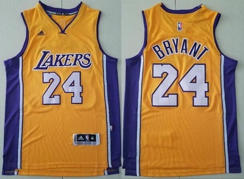 Los Angeles Lakers #24 Kobe Bryant Yellow Adidas Swingman Jersey