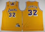 Los Angeles Lakers #32 Magic Johnson Yellow Hollywood Classic Throwback Swingman Jersey