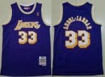 Los Angeles Lakers #33 Kareem Abdul Jabbar Purple 1984 Throwback Swingman Jersey