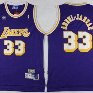 Los Angeles Lakers #33 Kareem Abdul Jabbar Purple Hollywood Classic Throwback Swingman Jersey
