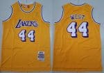 Los Angeles Lakers #44 Jerry West Yellow 1971 Throwback Swingman Jersey