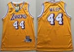 Los Angeles Lakers #44 Jerry West Yellow Hollywood Classic Swingman Jersey