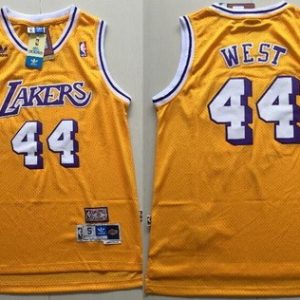 Los Angeles Lakers #44 Jerry West Yellow Hollywood Classic Swingman Jersey