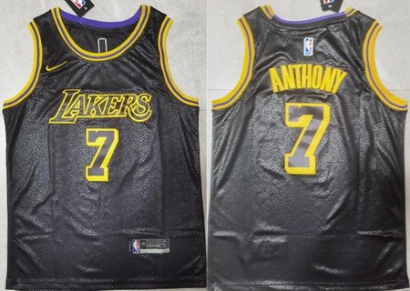 Los Angeles Lakers #7 Carmelo Anthony Black City Icon Swingman Jersey