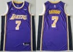 Los Angeles Lakers #7 Carmelo Anthony Purle Statement Icon Sponsor Swingman Jersey