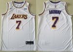 Los Angeles Lakers #7 Carmelo Anthony White Icon Sponsor Swingman Jersey
