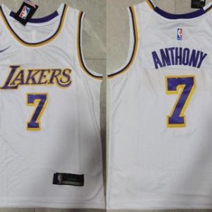 Los Angeles Lakers #7 Carmelo Anthony White Icon Swingman Jersey