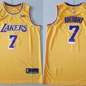 Los Angeles Lakers #7 Carmelo Anthony Yellow Icon Sponsor Swingman Jersey