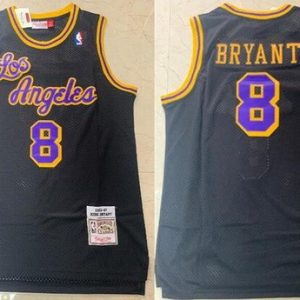 Los Angeles Lakers #8 Kobe Bryant Black 1996 Throwback Swingman Jersey