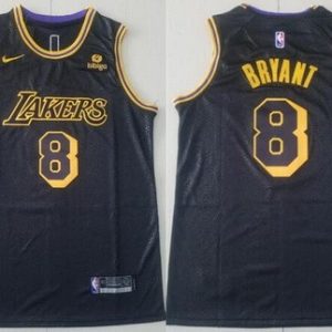Los Angeles Lakers #8 Kobe Bryant Black City Icon Sponsor Swingman Jersey