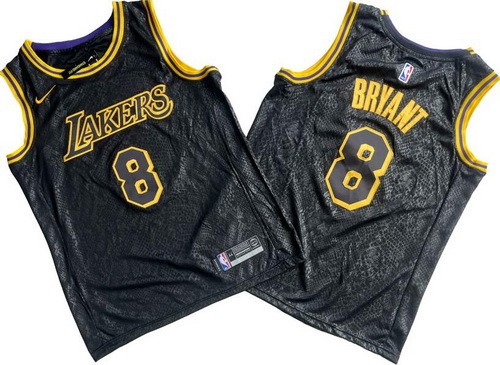 Los Angeles Lakers #8 Kobe Bryant Black City Icon Swingman Jersey