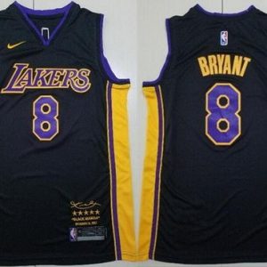 Los Angeles Lakers #8 Kobe Bryant Black Retire Limited Swingman Jersey