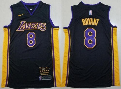 Los Angeles Lakers #8 Kobe Bryant Black Retire Limited Swingman Jersey