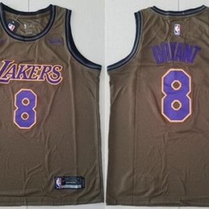 Los Angeles Lakers #8 Kobe Bryant Brown Icon Sponsor Swingman Jersey