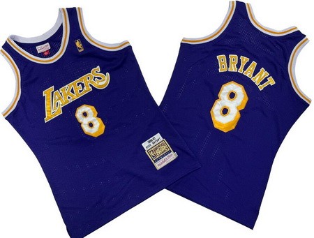 Los Angeles Lakers #8 Kobe Bryant Purple 1996 Throwback Swingman Jersey