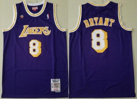Los Angeles Lakers #8 Kobe Bryant Purple 1998 All Star Throwback Swingman Jersey
