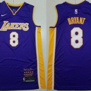 Los Angeles Lakers #8 Kobe Bryant Purple Retire Limited Swingman Jersey