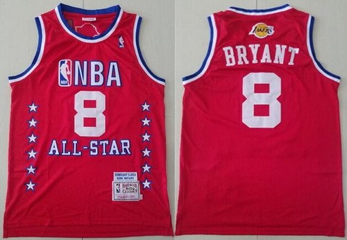 Los Angeles Lakers #8 Kobe Bryant Red 2003 All Star Swingman Jersey