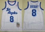 Los Angeles Lakers #8 Kobe Bryant White 1996 Throwback Swingman Jersey