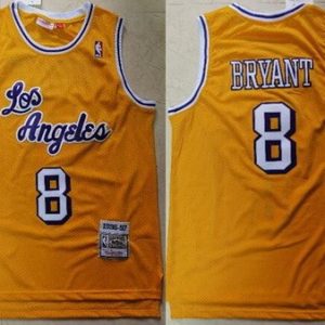 Los Angeles Lakers #8 Kobe Bryant Yellow 1997 Throwback Swingman Jersey