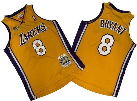 Los Angeles Lakers #8 Kobe Bryant Yellow 2000 Finals Swingman Jersey